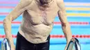 George Corones usai mengikuti renang 50 meter di Gold Coast Aquatic Centre di Gold Coast, Queensland, Australi (28/2). George Corones, berhasil menyelesaikan renang gaya bebas 50 meter dalam waktu 56,12 detik. (AFP/Swimming Australia)