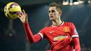 Adnan Januzaj masuk ke tim utama Manchester United asuhan David Moyes. Sayangnya, usai pelatihnya tersebut hengkang, Januzaj mulai terpinggirkan. Ia tercatat tampil sebanyak 73 kali dan mencetak lima gol sebelum hengkang ke Real Sociedad pada tahun 2017. (AFP/Oli Scarff)