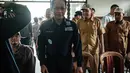 Menteri Lingkungan Hidup, Hanif Faisol Nurofiq, mengungkapkan adanya sejumlah titik di Kawasan Industri Modern Cikande, Kabupaten Serang, Banten, yang memiliki tingkat radiasi sangat tinggi, mencapai 875.000 kali lipat dari batas aman. (Yasuyoshi CHIBA/AFP)
