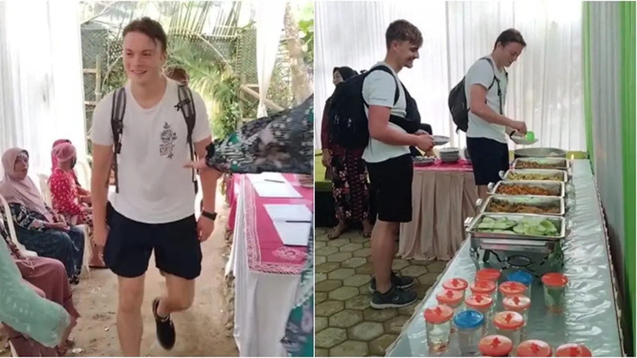 Momen Bule Jadi 'Tamu Tak Diundang' di Hajatan Warga, Nurut Diajak Makan Prasmanan
