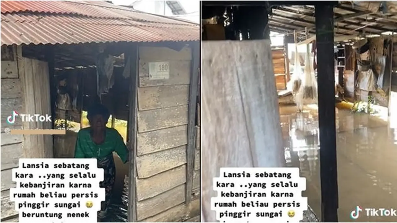 Viral Kisah Nenek yang Hidup Sebatang Kara, Pilu Rumahnya Selalu Kebanjiran