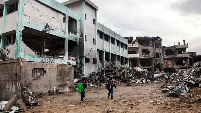 Sekolah Milik PBB Hancur Oleh Israel
