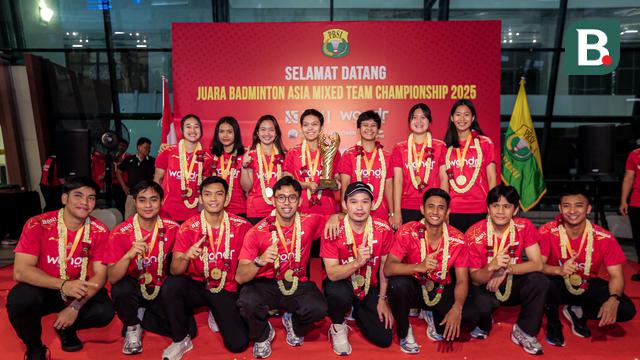 Tim bulutangkis Indonesia yang menjuarai Badminton Asia Mixed Team Championship 2025