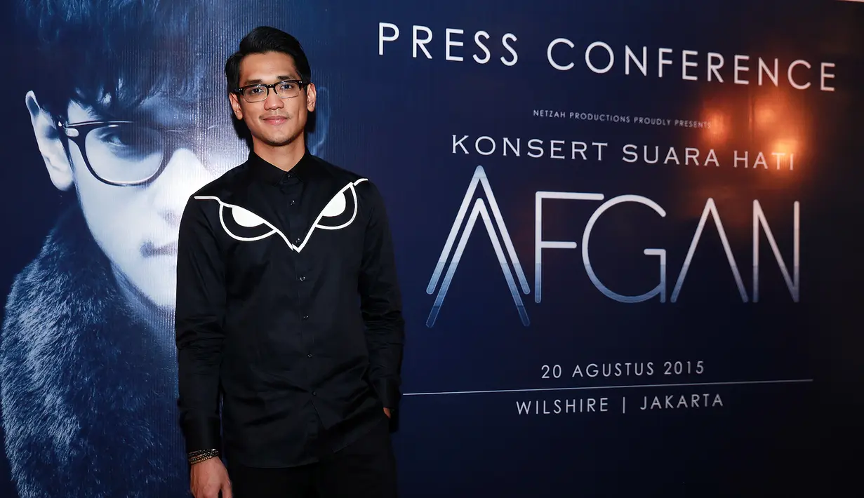 Afgan mengadakan konferensi pers ‘Konser Suara Hati Afgan’ di Wilshire, Senopati, Jakarta Selatan, Kamis (20/8/2015). (Wimbarsana/Bintang.com)