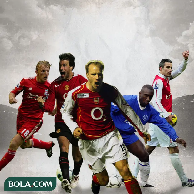 Ilustrasi - Dirk Kuyt,Ruud van Nistelrooy, Dennis Bergkamp, Hasselbaink, Robin van Persie