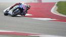 Jorge Lorenzo saat melakukan sesi kualifikasi di Circuit of The Americas (COTA), Minggu (12/4/2015) dini hari WIB. (AP Photo/Darren Abate)