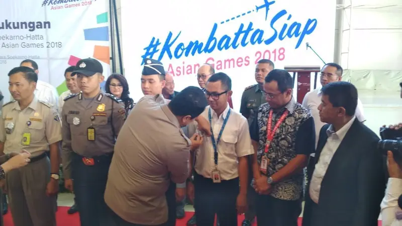 PT Angkasa Pura II melakukan deklarasi kesiapan penyelenggaraan Asian Games di Hangar 4 GMF, Bandara Soekarno Hatta