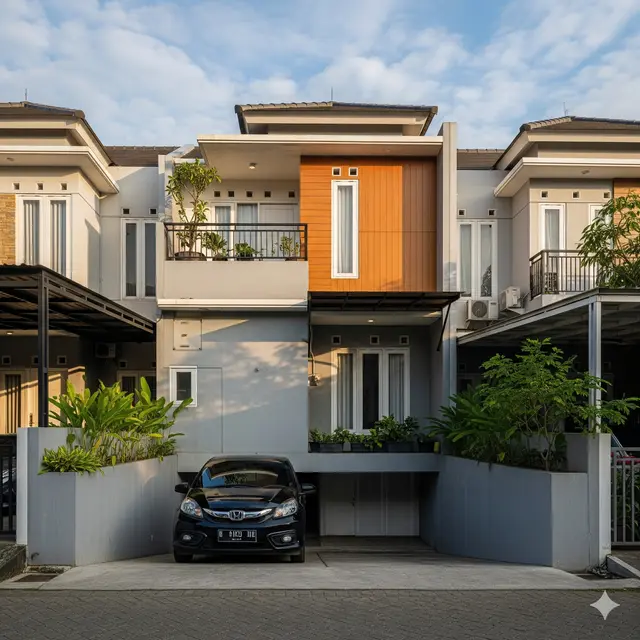 Desain Rumah Sempit Ada Garasi Mobil Kecil