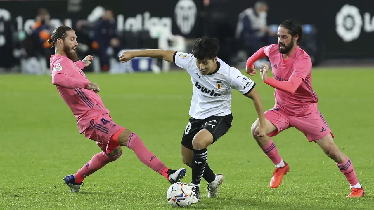 Valencia vs Real Madrid di Liga Spanyol