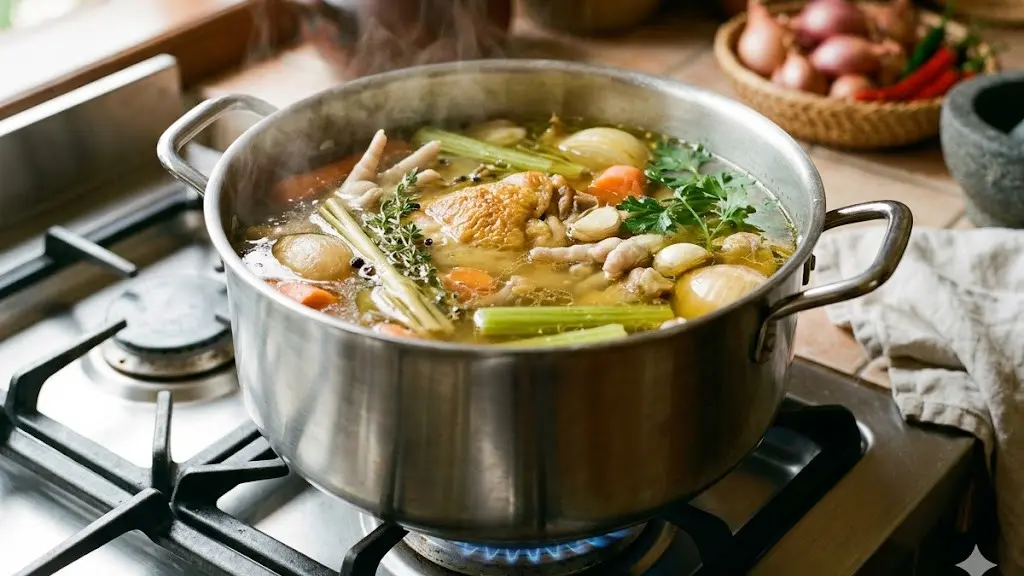 Mengapa Ayam Kampung Menghasilkan Kaldu yang Lebih Gurih?/ Cara Membuat Kaldu Ayam Kampung yang Gurih (Sumber: gemini.com)