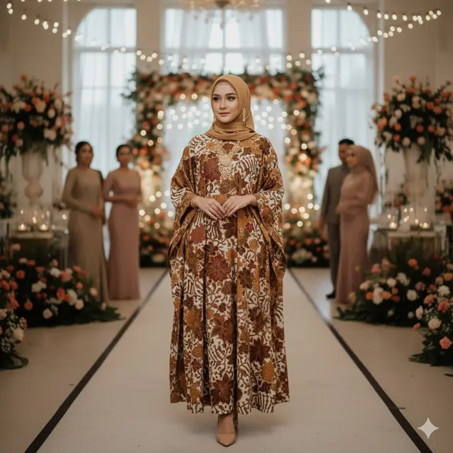 Model Gamis Batik Buat Kondangan