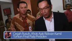 Daily TopNews hari ini akan menyajikan berita seputar Cegah Rusuh, Ahok ajak Ridwan Kamil tonton final Piala Presiden dan kisah berakhirnya kapal pencuri ikan buronan 160 negara. Seperti apa berita lengkapnya? Simak dalam video berikut.