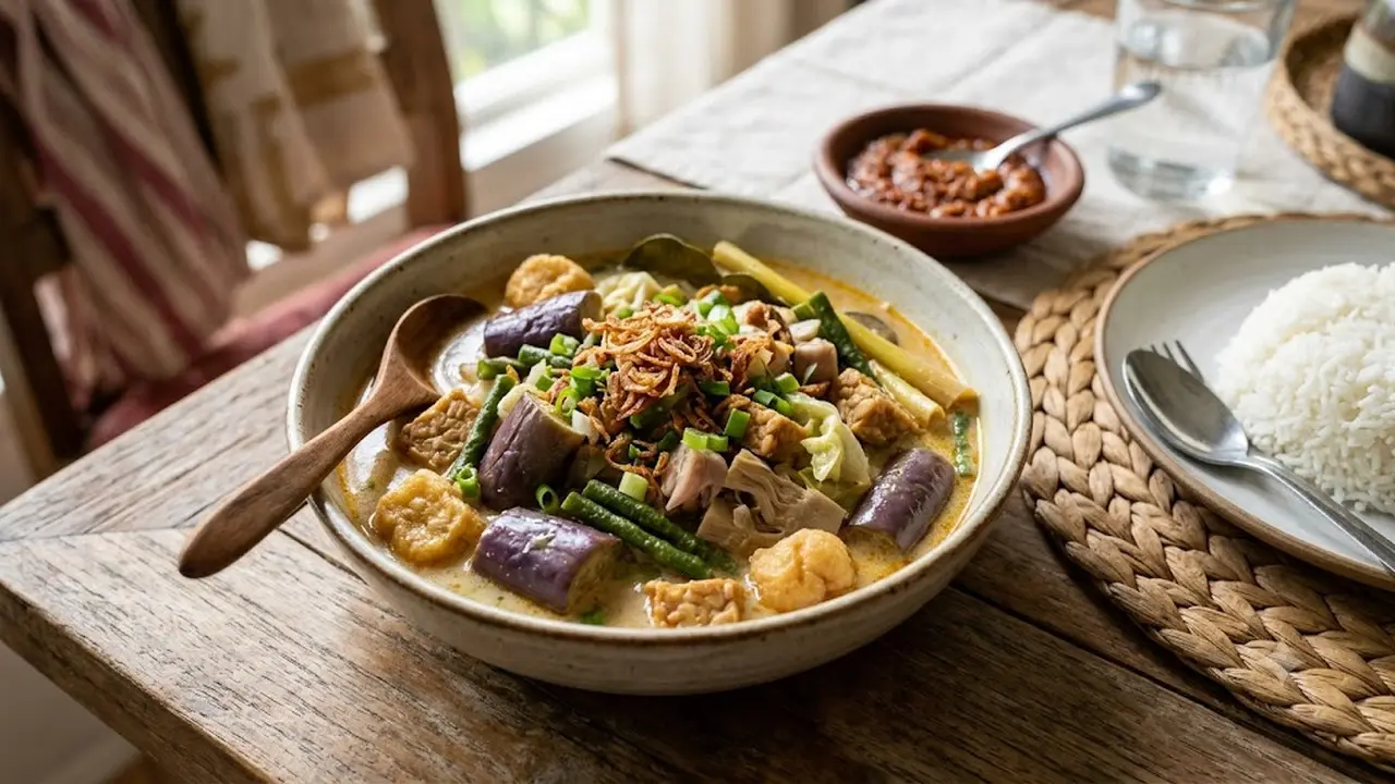 Resep Lodeh Terong Ungu Santan Sederhana