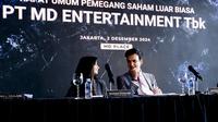 Jajaran direksi dan komisaris PT MD Entertainment Tbk (FILM). (Foto: MD Entertainment)