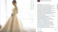Intip tampilan cantik Tasya Kamila di malam resepsi pernikahannya. (Foto: Instagram/ bridestory)