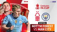 Nonton streaming FA Cup: Nottingham Forest vs Manchester City babak semifinal di Vidio. Jangan lupa saksikan FA Cup pada babak semifinal di akhir pekan ini hanya di layanan OTT Vidio. (sum. doc. vidio.com)