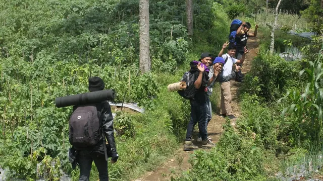 Pendakian Gunung Slamet via Jalur Bambangan, Purbalingga. (Foto: Liputan6.com/Muhamad Ridlo)