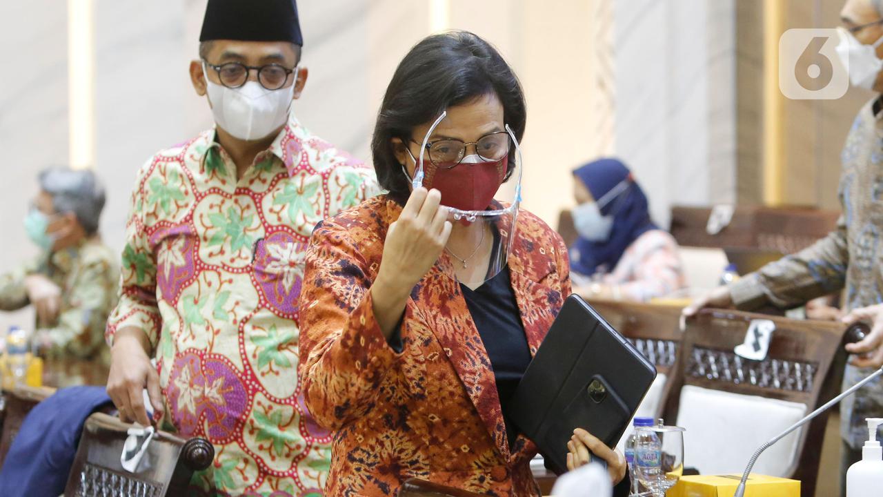 Sri Mulyani Rapat dengan Komisi XI DPR Bahas Pagu Indikatif Kemenkeu