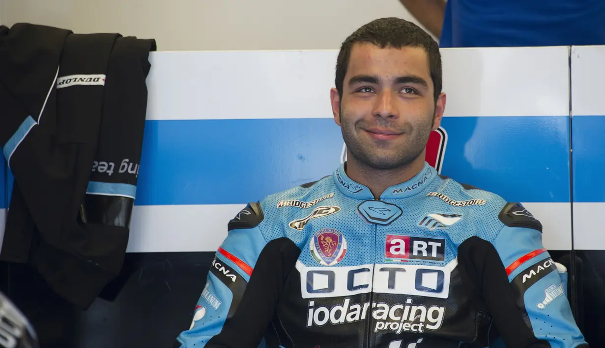  Pebalap asal Italia Danilo Petrucci saat balapan di Sirkuit Indianapolis Motor Speedway, Indiana.(Getty Images/AFP)