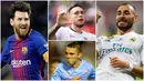 Berikut ini daftar top scorer sementara La Liga Spanyol Musim 2019/2020. Lionel Messi masih di posisi puncak dengan koleksi 22 gol sementara striker Real Madrid, Karim Benzema, membayangi di urutan kedua dengan 19 gol.