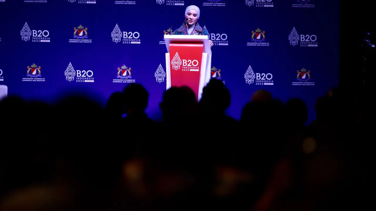 Chairman TF ESC-B20 sekaligus Direktur Utama PT Pertamina, Nicke Widyawati.