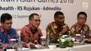 Wadir. Medical Doping Control INASGOC Wiweka memberi keterangan pers Celebrate Partnership kerja bersama Asian Games 2018 di Jakarta, Rabu (12/9). Mandiri Inhealth menyediakan asuransi kesehatan bagi 34.236 peserta Asian Games. (Liputan6.com/HO/Arif)
