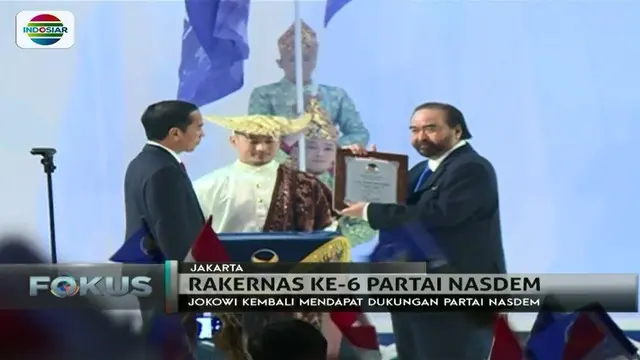 Didukung Nasdem pada Pilpres 2019, Ini Pidato Jokowi