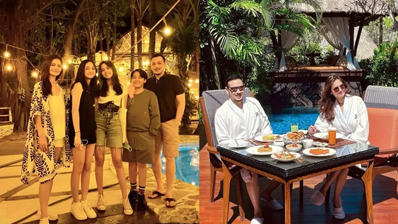 6 Momen Liburan Cut Tari di Bali, Nikmati Waktu Bareng Suami dan Anak