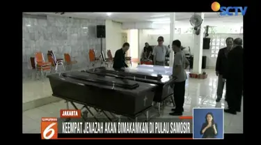 Hanya ratapan duka dan doa yang terpanjat dari para pelayat ketika menyaksikan Diperum Nainggolan, sang istri, dan kedua anaknya.