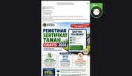 Deretan Hoaks Terkait Sertifikat Tanah, dari Pemutihan hingga Balik Nama