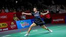 Pebulu tangkis tunggal putri Indonesia, Gregoria Mariska Tunjung saat melawan wakil China, Wang Zhi Yi pada babak perempat final Indonesia Open 2024 di Istora, Senayan, Jakarta, Jumat, (07/06/2024). (Bola.com/Bagaskara Lazuardi)