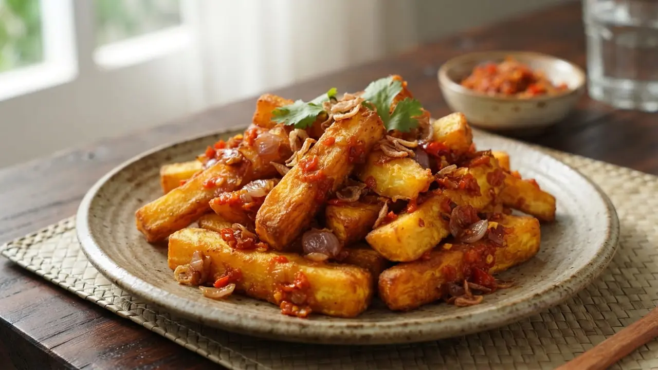Resep Ubi Goreng Bumbu Balado