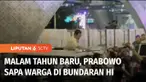 Presiden Prabowo Subianto menyapa warga di sepanjang Jalan Sudirman-Thamrin, Jakarta, Selasa malam. Warga yang bersiap merayakan malam pergantian tahun antusias menyambut kedatangan Prabowo.