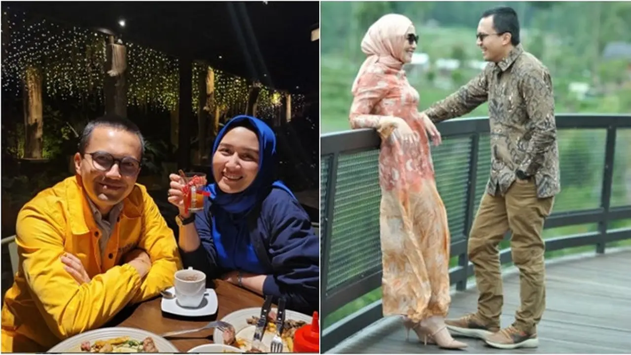 6 Potret Kedekatan Sahrul Gunawan dan Dine Mutiara, Mesra Jadi Teman Kondangan