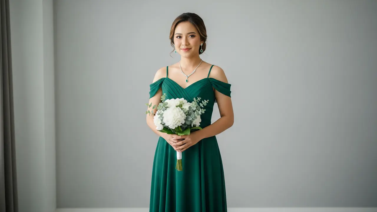 Model Baju Bridesmaid Emerald Green