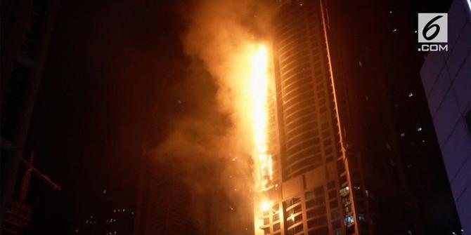 VIDEO: Kebakaran di Apartemen Tertinggi Dubai