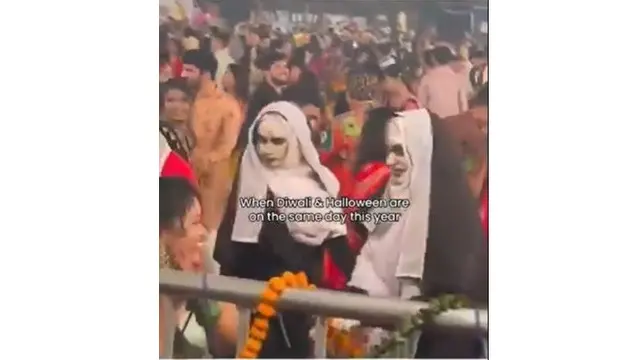6 Potret Meme Perayaan Diwali dan Halloween di Hari yang Sama, Perpaduan Unik