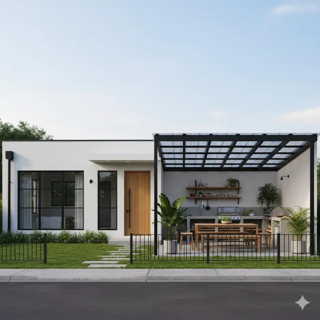 Rumah Model Dapur Samping