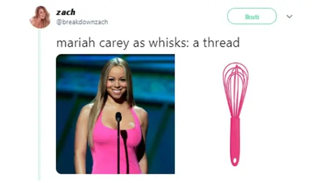 Gaun Mariah Carey (sumber: Twitter/breakdownzach)