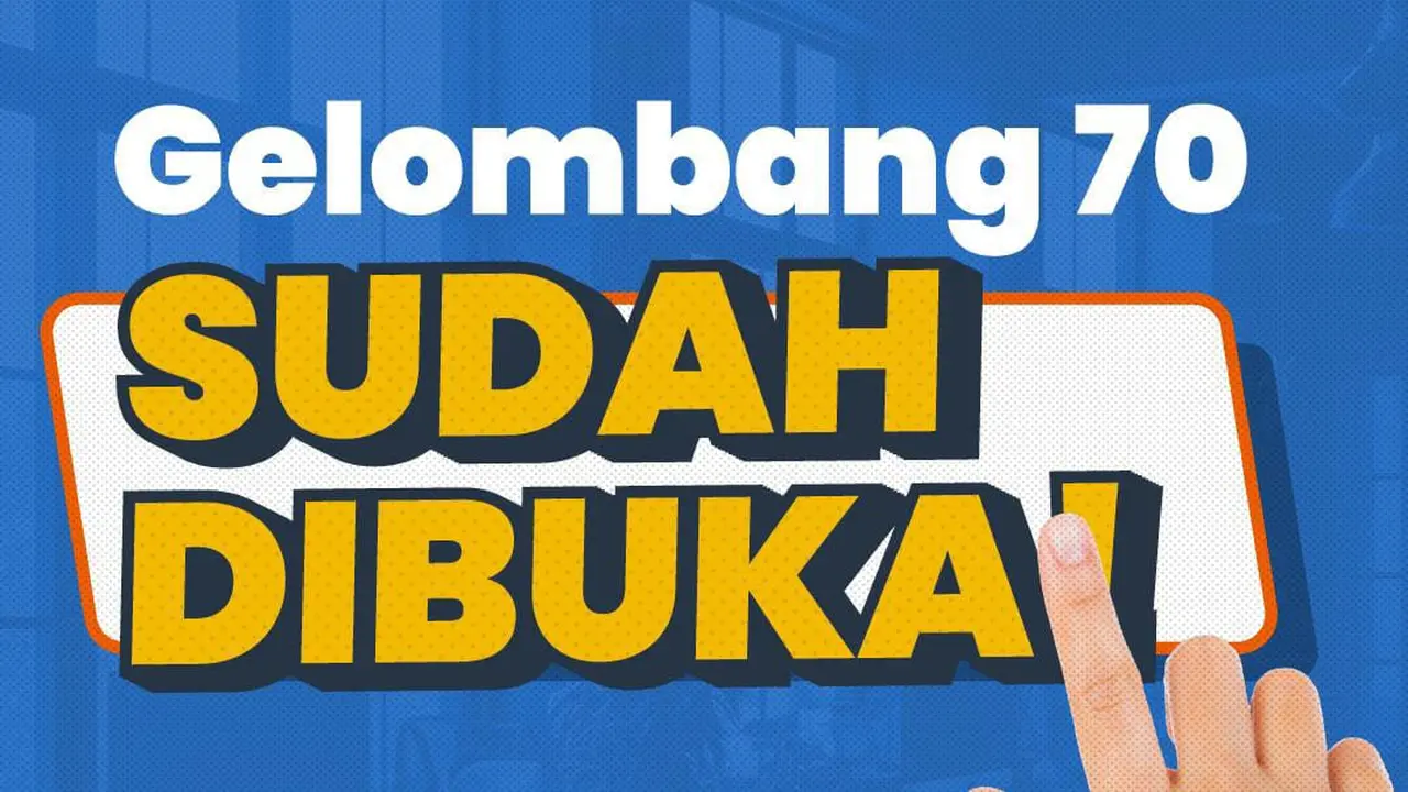 Pendaftaran program Kartu Prakerja gelombang 70 sudah dibuka mulai hari ini Jumat (5/7/2024)