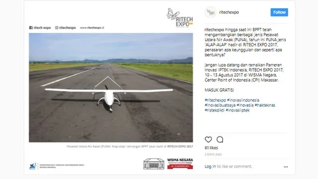 Pesawat Udara Nir Awak (PUNA) jenis 'ALAP-ALAP'