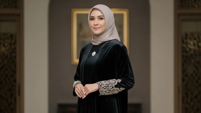 Model Gamis Elegan untuk Ibu Pejabat