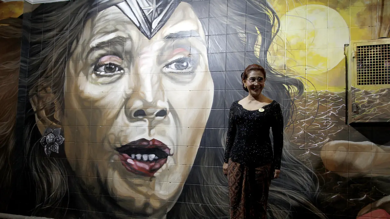 Lukisan Mural Menteri Susi di Solo