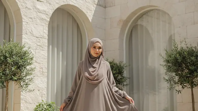 Gamis Flared Sopan dan Elegan dengan Bahan Cotton Combed