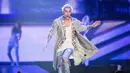 Justin Bieber, penyanyi Hollywood yang terkenal lewat single hit pertamanya, 'Baby'. Seiring berjalannya waktu, penyanyi polos ini semakin berubah dan sering bikin onar dan menjadi liar. (AFP/Bintang.com) 