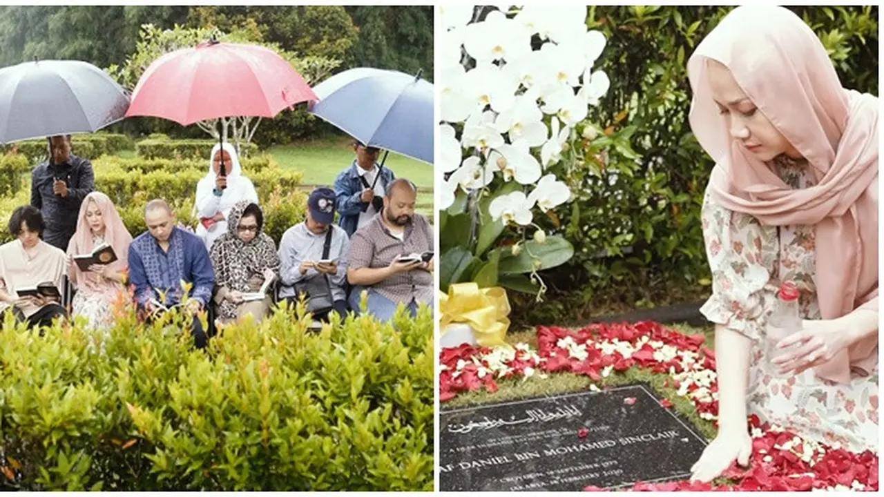 6 Momen BCL Ziarah ke Makam Ashraf Sinclair, Kenang 5 Tahun Kepergian