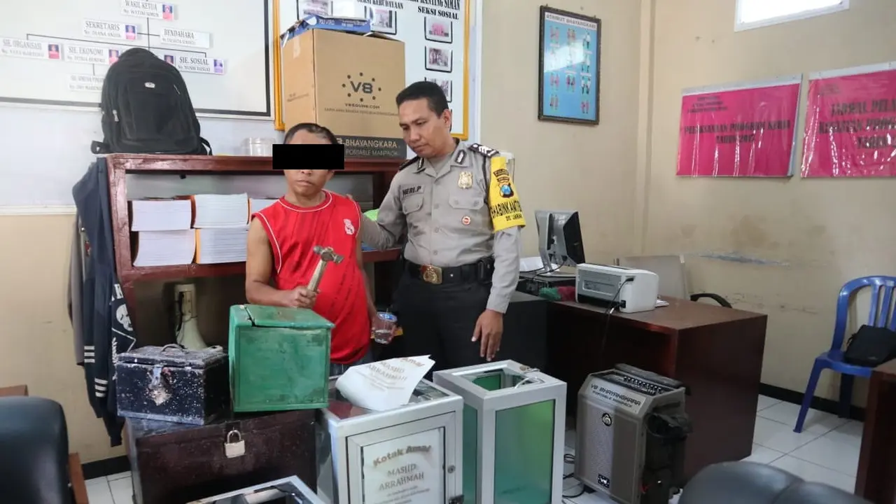 Pembobol Kotak Amal Ditangkap