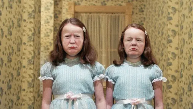 [Bintang] Bagaimana ya jadinya jika wajah Donald Trump terdapat pada setiap adegan terkenal film horror?