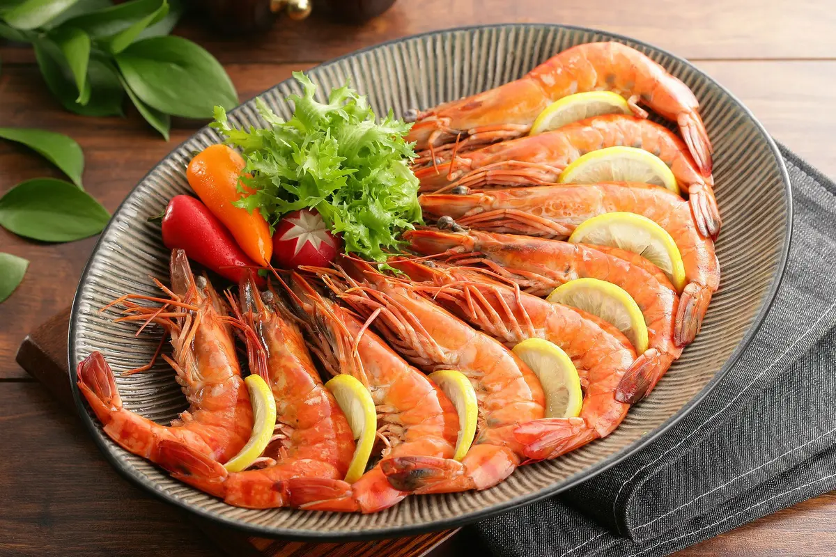 Ilustrasi udang rebus
