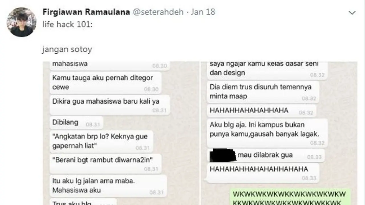 [Bintang] Dikira Mahasiswa Baru, Dosen Ini Dilabrak, Endingnya Bikin Malu